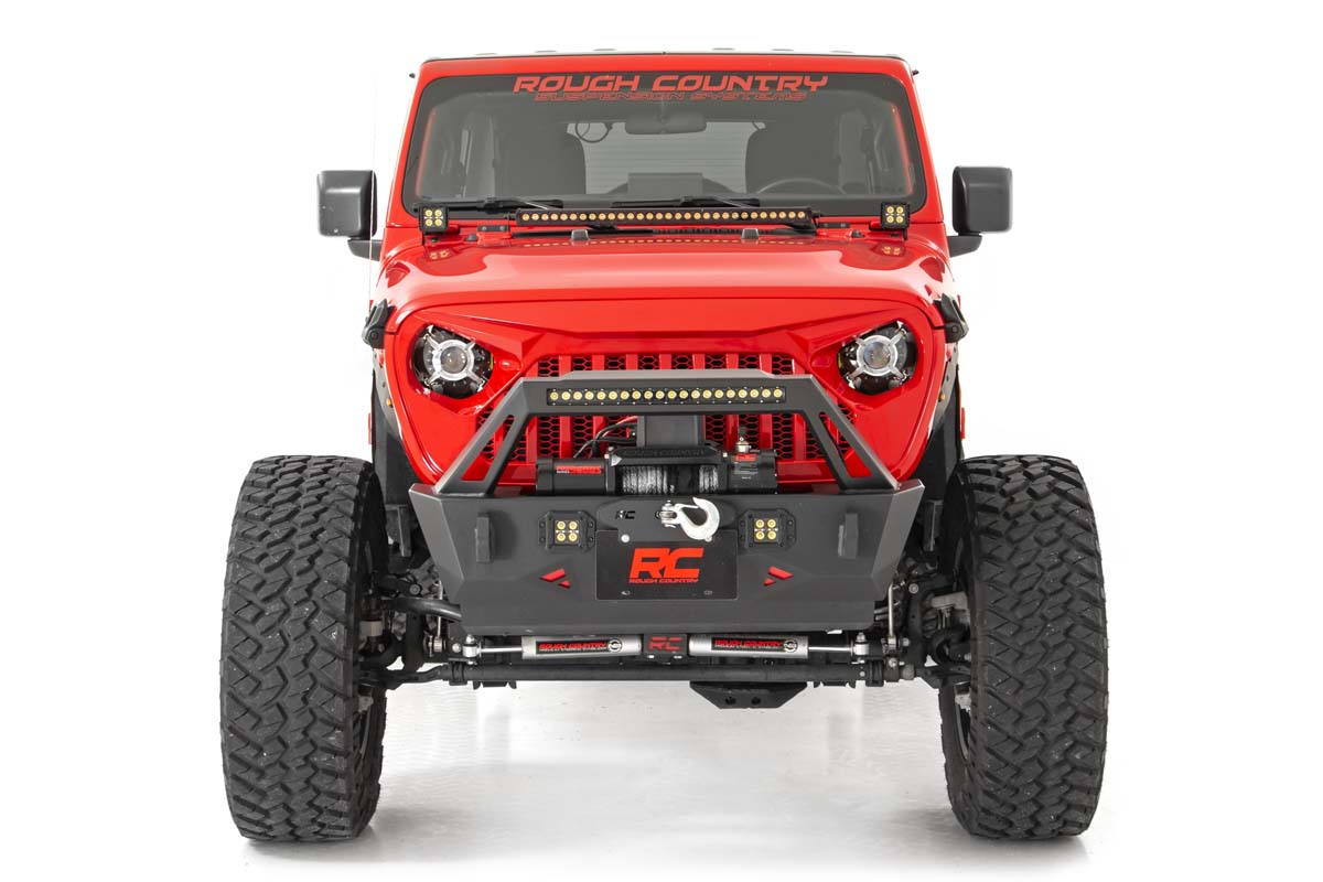 Jeep JL/JU/Gladiator Angry Eyes Replacement Grille  | Rough Country | 10496