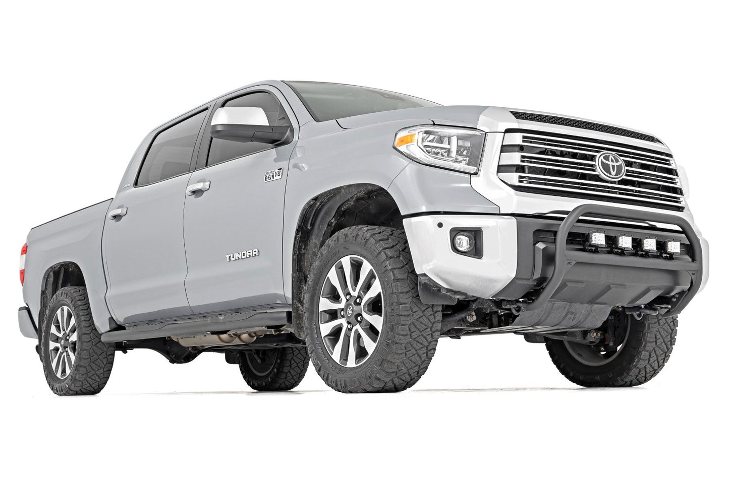 Oval Nerf Step | Crew Cab | Black | Toyota Tundra 2WD/4WD | 2007-2021 | Rough Country | 21009
