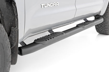 Oval Nerf Step | Crew Cab | Black | Toyota Tundra 2WD/4WD | 2007-2021 | Rough Country | 21009