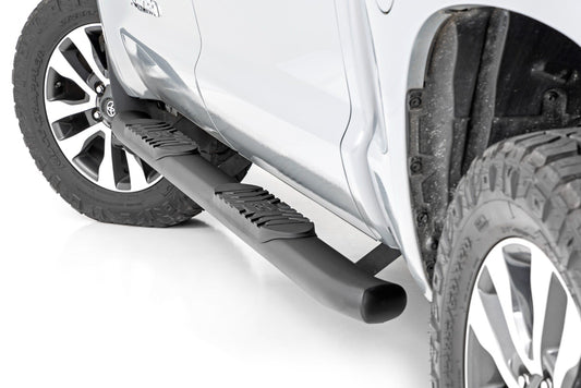 Oval Nerf Step | Crew Cab | Black | Toyota Tundra 2WD/4WD | 2007-2021 | Rough Country | 21009