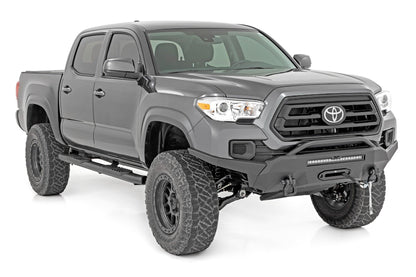 Oval Nerf Step | Double Cab | Black | Toyota Tacoma 2WD/4WD | 2005-2022 | Rough Country | 21008