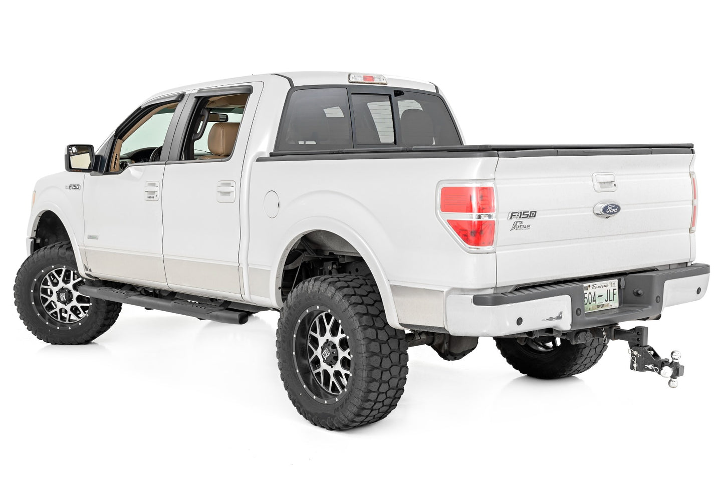 Oval Nerf Step | Crew Cab | Black | Ford F-150 2WD/4WD | 2009-2014 | Rough Country | 21007