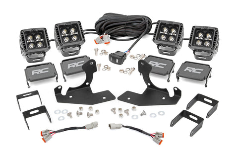 Chevrolet LED Fog Light Kit | Black Series w/ Amber DRL (07-13 Silverado 1500) | 2007-2013 | Rough Country | 70762DRLA