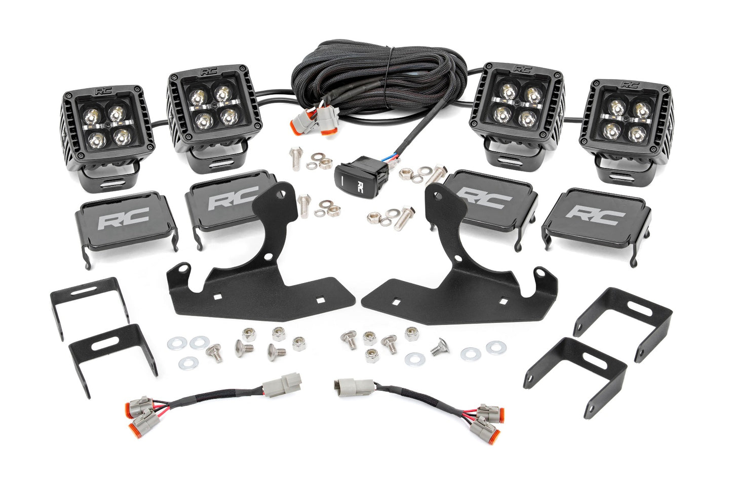 Chevrolet LED Fog Light Kit | Black Series w/ White DRL (07-13 Silverado 1500) | 2007-2013 | Rough Country | 70762DRL