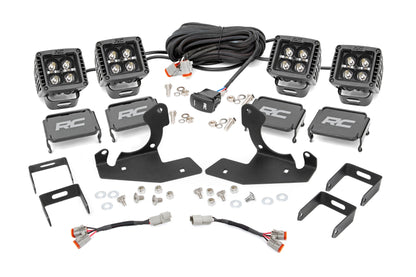 Chevrolet LED Fog Light Kit | Black Series w/ White DRL (07-13 Silverado 1500) | 2007-2013 | Rough Country | 70762DRL