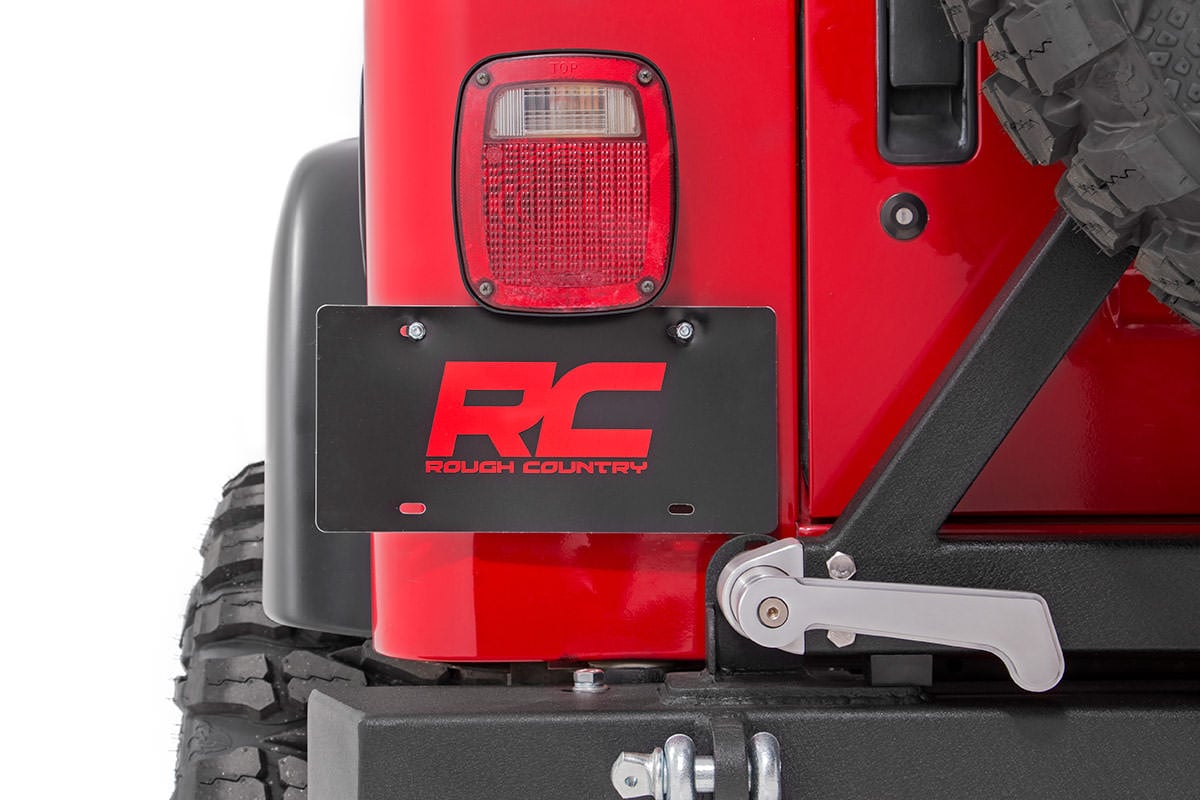 Rough Country License Plate Adapter (Wrangler TJ / LJ) | Rough Country | 10510