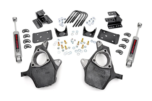 Lowering Kit | 2 Inch FR | 4 Inch RR | Chevrolet Silverado/GMC Sierra 1500 | 1999-2006 | Rough Country | 722.2