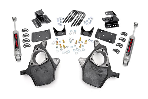 Lowering Kit | Knuckle | 2"FR | 4"RR | Chevrolet Silverado/GMC Sierra 1500| 2007-2014 | Rough Country | 721.2