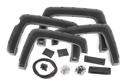 Pocket Fender Flares | 5.8 Ft Bed | Chevy Silverado 1500 | 2014-2015 | Rough Country | F-C11413A