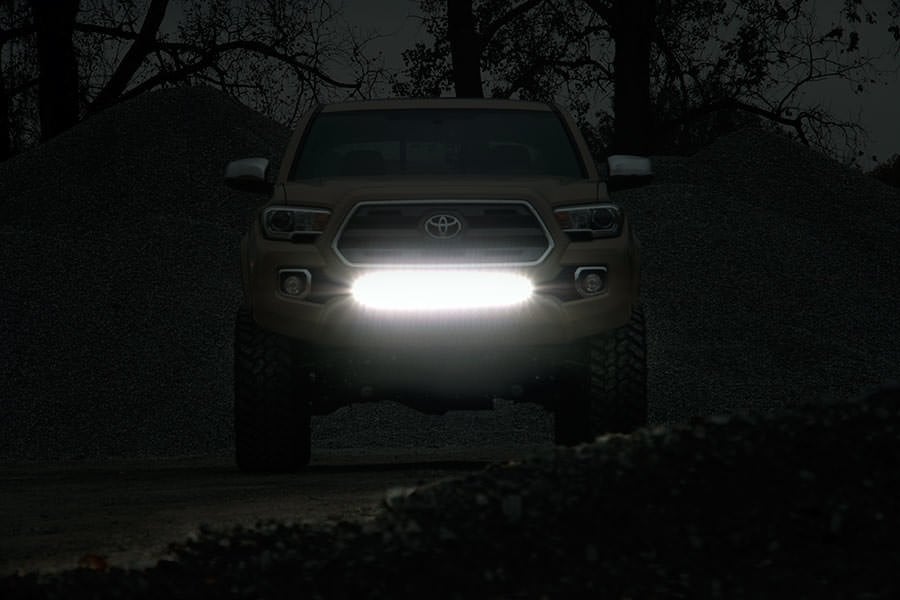 LED Light | Lower Grille Mnt | 30" Black Single Row | Toyota Tacoma | 2016-2022 | Rough Country | 70668