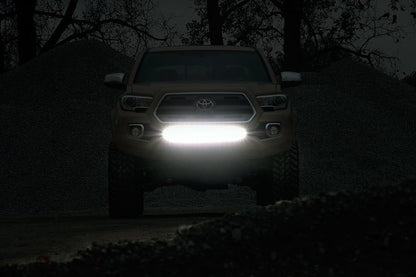 LED Light | Lower Grille Mnt | 30" Black Single Row | Toyota Tacoma | 2016-2022 | Rough Country | 70668