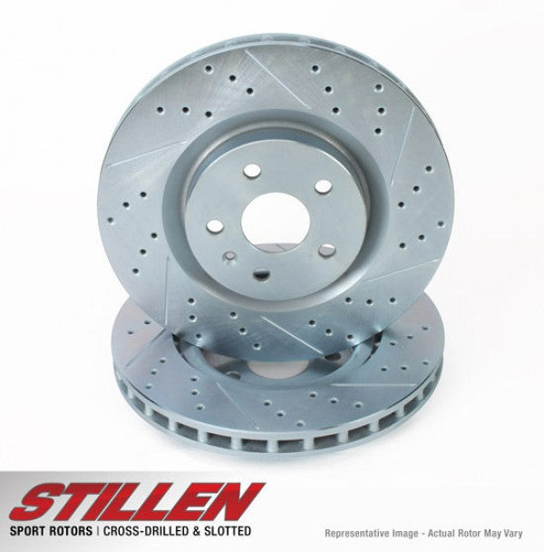 STILLEN Cross Drilled & Slotted 1-Piece Sport Rotors w/Standard