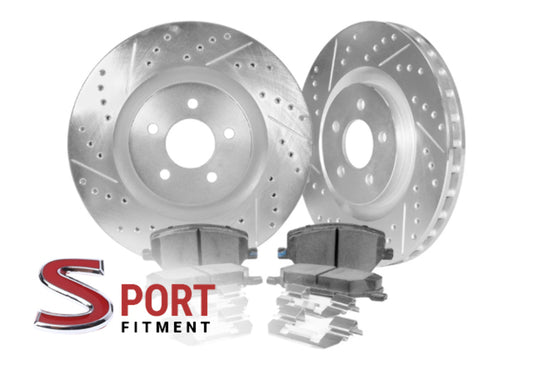 2014-2024 Infiniti Q50 Sport / 2017-2022 Infiniti Q60 Sport - STILLEN Cross Drilled & Slotted 1-Pc Rotors [Rear](Set of 2) - NIS71008