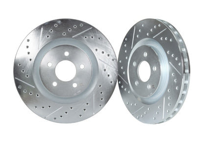 2009-21 Nissan 370Z / 23+ Nissan Z / 07-13 Infiniti G37 / 14-16 Infiniti Q60 Sport - STILLEN Drilled & Slotted 1-Pc Sport Rotors [Front](Set of 2)