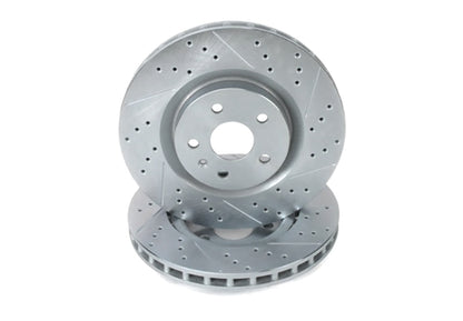 2009-21 Nissan 370Z / 23+ Nissan Z / 07-13 Infiniti G37 / 14-16 Infiniti Q60 Sport - STILLEN Drilled & Slotted 1-Pc Sport Rotors [Front](Set of 2)