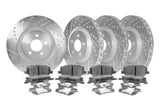 2003-04 Infiniti G35 Sport / 2003-08 Nissan 350Z [Z33] BREMBO - STILLEN Cross Drilled & Slotted 1-Pc Sport Rotors (Set of 4) - NIS91003