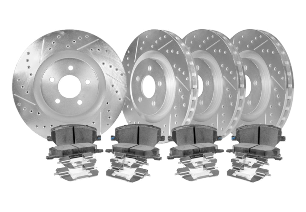 2009-21 Nissan 370Z / 23+ Nissan Z / 07-13 Infiniti G37 / 14-16 Infiniti Q60 Sport - STILLEN Drilled & Slotted 1-Pc Sport Rotors (Set of 4) - NIS91005
