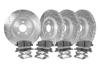 2013-2019 Nissan Sentra SL / SR (non-turbo) - STILLEN Cross Drilled & Slotted 1-Pc Rotors (Set of 4) - NIS91012