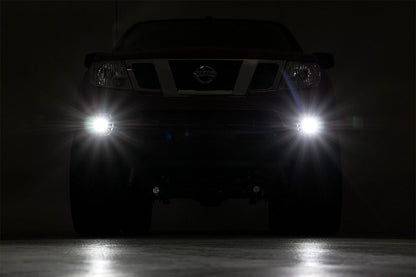 LED Light | Fog Mount | 2" Black Pair | Spot | Nissan Frontier | 2005-2020 | Rough Country | 71023