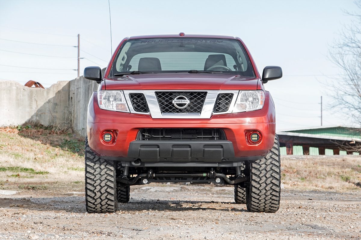 LED Light | Fog Mount | 2" Black Pair | Spot | Nissan Frontier | 2005-2020 | Rough Country | 71023