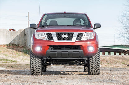 LED Light | Fog Mount | 2" Black Pair | Spot | Nissan Frontier | 2005-2020 | Rough Country | 71023