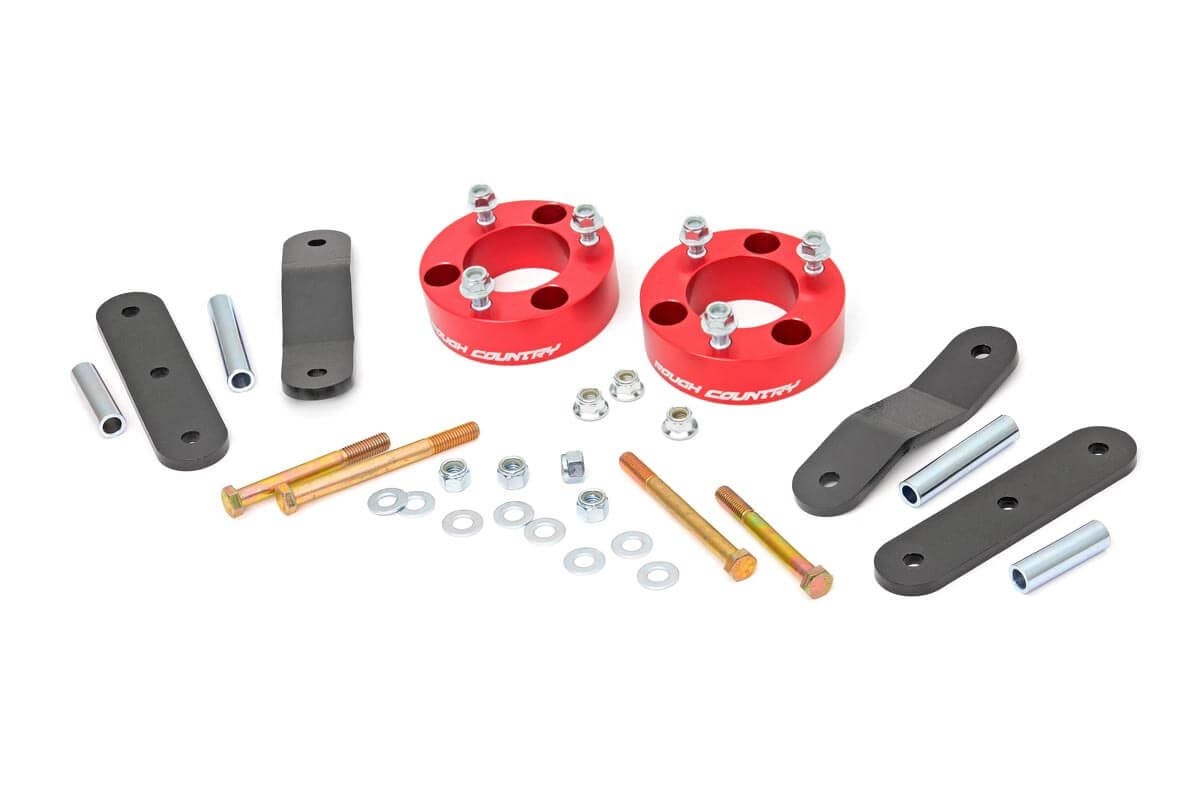 2.5 Inch Leveling Kit | Red Spacers | Nissan Frontier /Xterra | 2005-2022 | Rough Country | 867RED