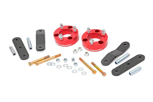 2.5 Inch Leveling Kit | Red Spacers | Nissan Frontier /Xterra | 2005-2022 | Rough Country | 867RED