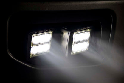LED Light | Fog Mount | Dual 2" Black Pairs | SAE | Ford F-150 | 2015-2017 | Rough Country | 70831