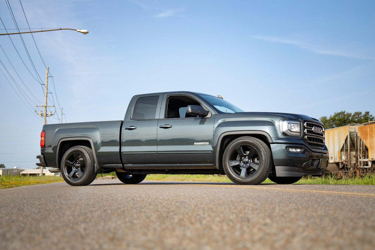 2 Inch Lowering Kit | 4 Inch Rear Lowering | Alum/Stamped Knuckle | Chevrolet Silverado/GMC Sierra 1500 | 2014-2018 | Rough Country | 71630