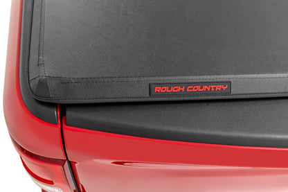 Bed Cover | Tri Fold | Soft | 5'7" Bed | Ford F-150 2WD/4WD | 2009-2014 | Rough Country | 41509550A