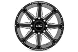 Rough Country 91M Series Wheel | One-Piece | Gloss Black | 20x12 | 6-5.5 | -44mm | 2019-2022 |  91201212M
