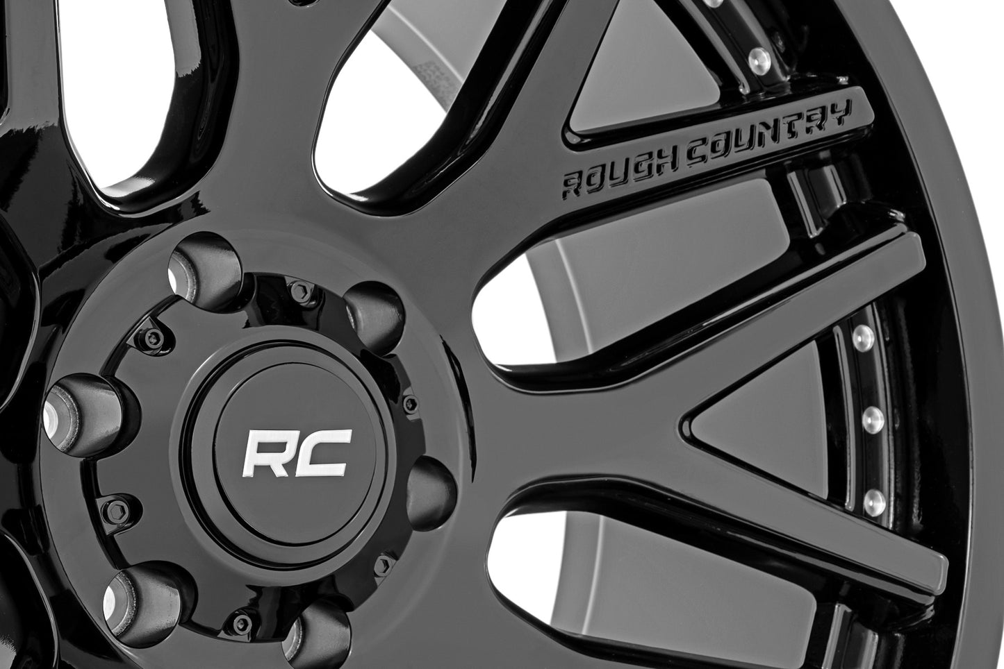 Rough Country 95 Series Wheel | One-Piece | Gloss Black | 22x10 | 6x5.5 | -25mm | 2002-2006 |  95221012