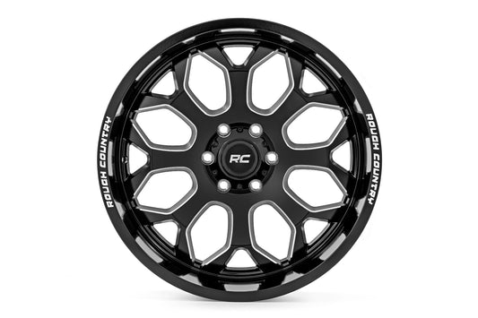 Rough Country 96 Series Wheel | One-Piece | Gloss Black | 20x10 | 8x6.5 | -19mm | 1988-2000 |  96201010