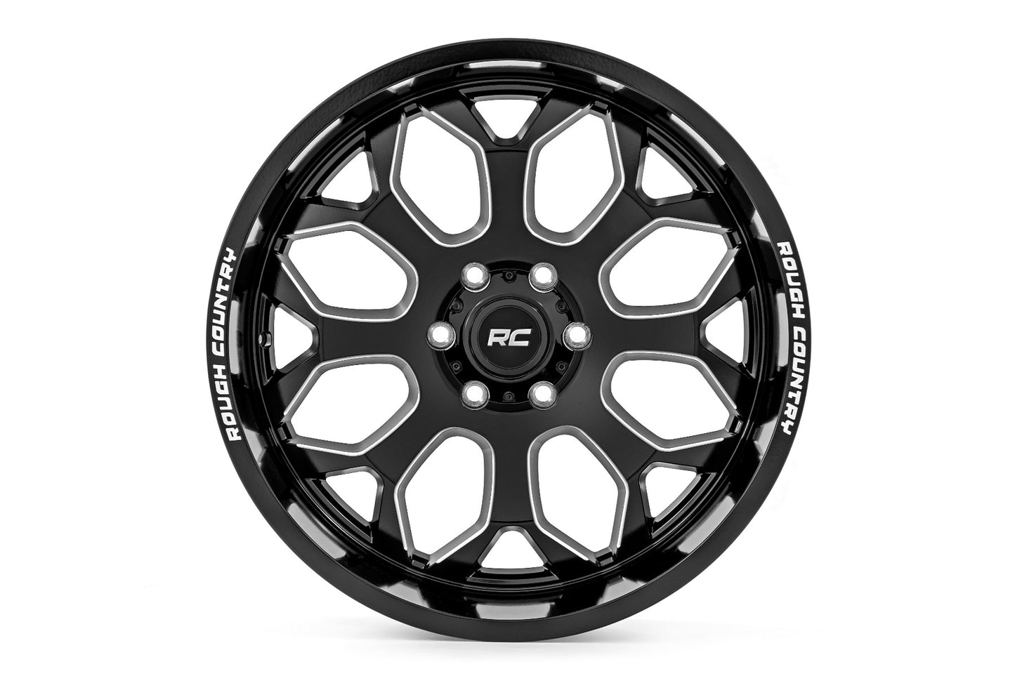 Rough Country 96 Series Wheel | One-Piece | Gloss Black | 20x10 | 8x180 | -19mm | 2011-2019 |  96201006