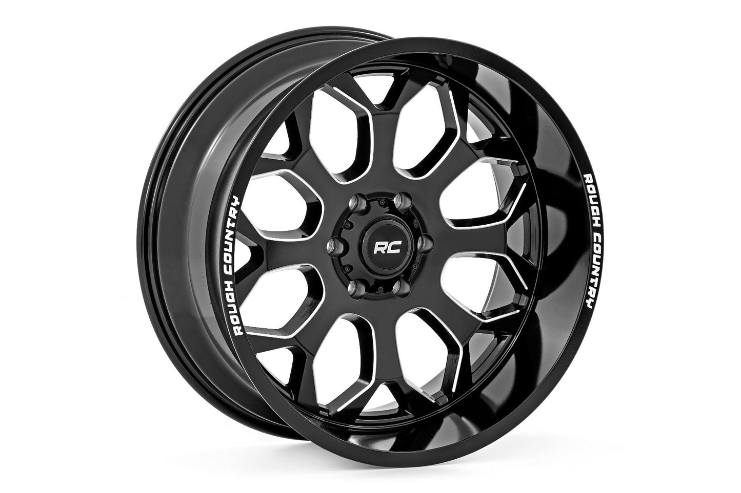 Rough Country 96 Series Wheel | One-Piece | Gloss Black | 22x10 | 6x5.5 | -19mm | 2002-2006 |  96221012