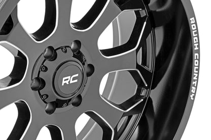 Rough Country 96 Series Wheel | One-Piece | Gloss Black | 22x10 | 6x5.5 | -19mm | 2002-2006 |  96221012