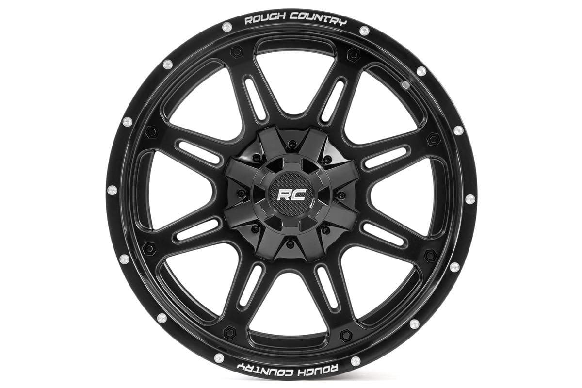 Rough Country 94 Series Wheel | One-Piece | Matte Black | 20x10 | 8x6.5 | -18mm | 1988-2000 |  94201010