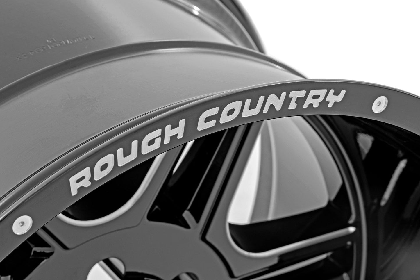 Rough Country 92 Series Wheel | Machined One-Piece | Gloss Black | 20x12 | 8x6.5 | -44mm | 2001-2010 |  92201210