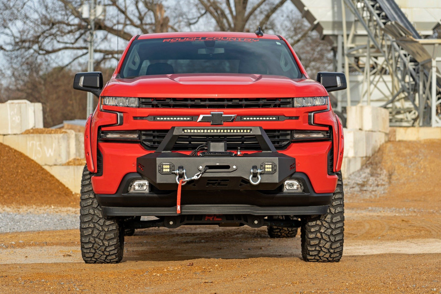 EXO Winch Mount Kit | Chevy Silverado 1500 2WD/4WD | 2019-2021 | Rough Country | 10765