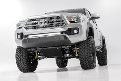 LED Light | Lower Grille Mnt | 30" Black Single Row | White DRL | Toyota Tacoma | 2016-2022 | Rough Country | 70619BLDRL