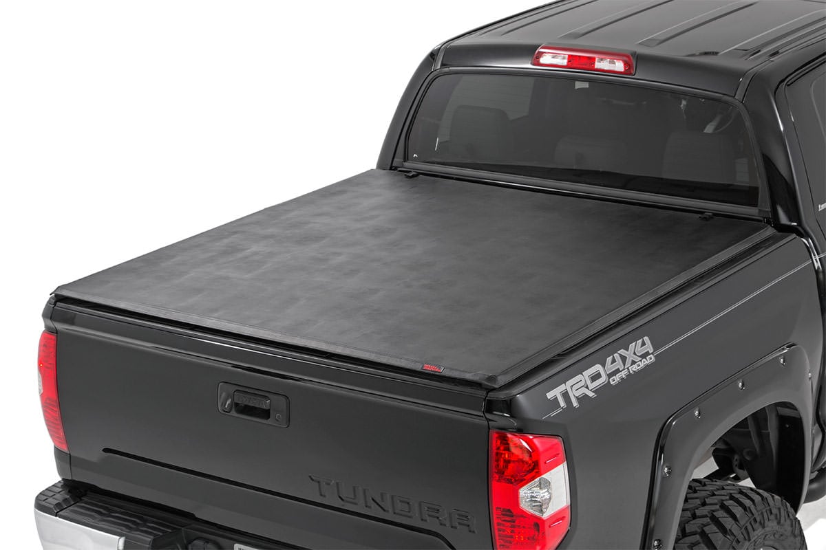 Bed Cover | Tri Fold | Soft | 6'7" Bed | No OE Rail | Toyota Tundra | 2007-2022 | Rough Country | 41419650A