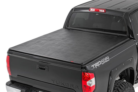 Bed Cover | Tri Fold | Soft | 6'7" Bed | No OE Rail | Toyota Tundra | 2007-2022 | Rough Country | 41419650A
