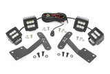 LED Light | Ditch Mount | Dual 2" Black Pairs | Spot/Flood | Toyota Tundra | 2014-2021 | Rough Country | 70866