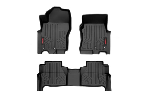 Floor Mats | FR & RR | Crew Cab | Nissan Frontier 2WD/4WD | 2022-2022 | Rough Country | M-80515