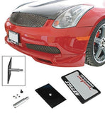 2004-2005 Infiniti G35 [Coupe], 2006-2008 Nissan 350Z [Z33], 2007-2009 Nissan Sentra Front Drill License Plate Relocator - 105460