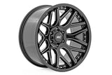 Rough Country 95 Series Wheel | One-Piece | Gloss Black Machined | 20x10 | 8x6.5 | -19mm | 1988-2000