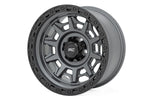 Rough Country 85 Series Wheel | Simulated Beadlock | Gunmetal Gray/Black | 17x9 | 6x5.5 | -12mm | 2002-2006