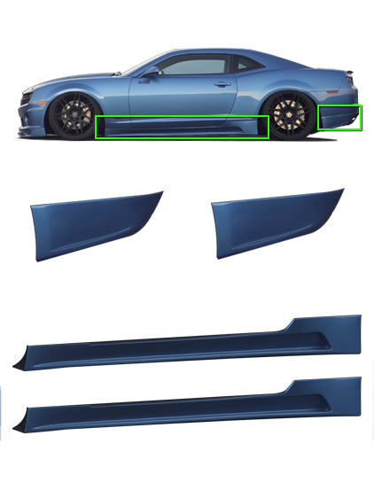 2010-2013 Chevy Camaro Side Skirt Kit w/Rear Corners - KB51025