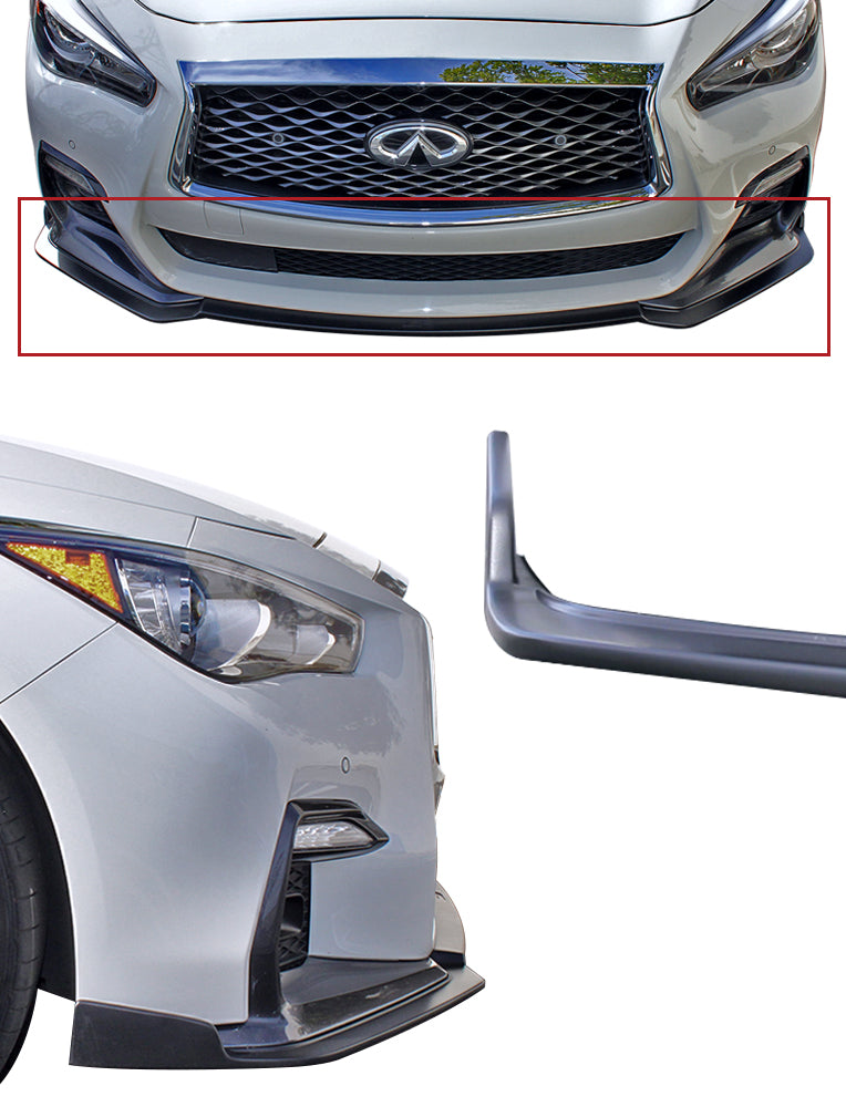 2018-2021 Infiniti Q50 Front Splitter - Sport - [Unpainted] - KB11240UF