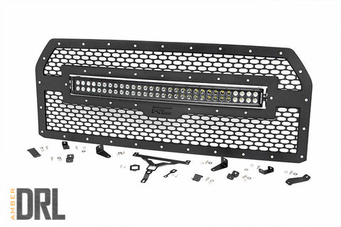 Mesh Grille | 30" Dual Row LED | Black | Amber DRL | Ford F-150 | 2015-2017